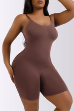 Full Size Spaghetti Strap Shaping Romper - Ladyez