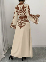 Printed Tie Waist Maxi Dress