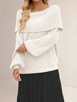 Off-Shoulder Long Sleeve Sweater