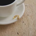18K Gold-Plated Zircon Sun Bypass Ring