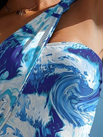 FAM-FAM Cutout Printed One-Shoulder One-Piece Swimwear - Ladyez