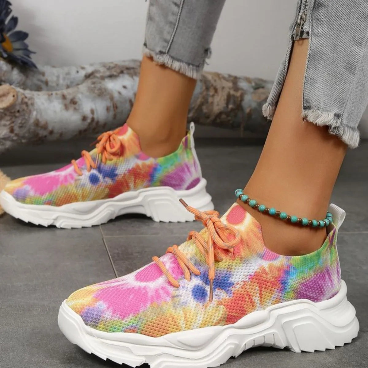 Round Toe Flats Athletic - Ladyez