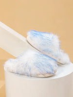 Fuzzy Round Toe Slippers - Ladyez