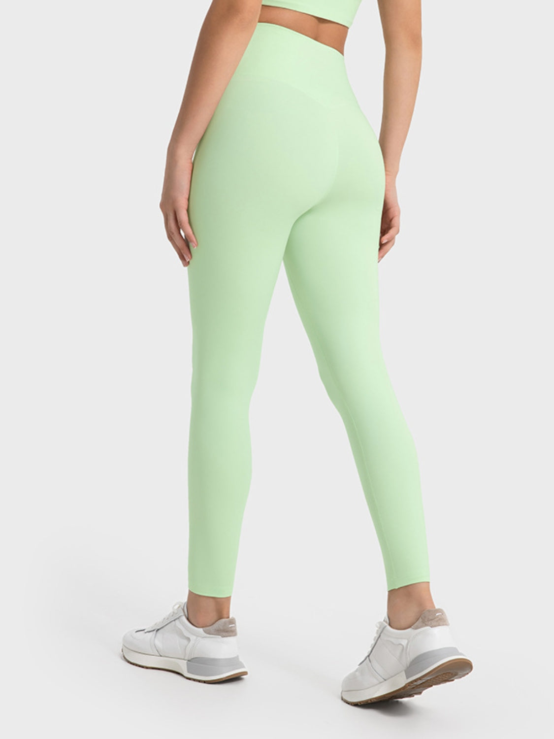 Millennia Wide Waistband Sports Leggings - Ladyez