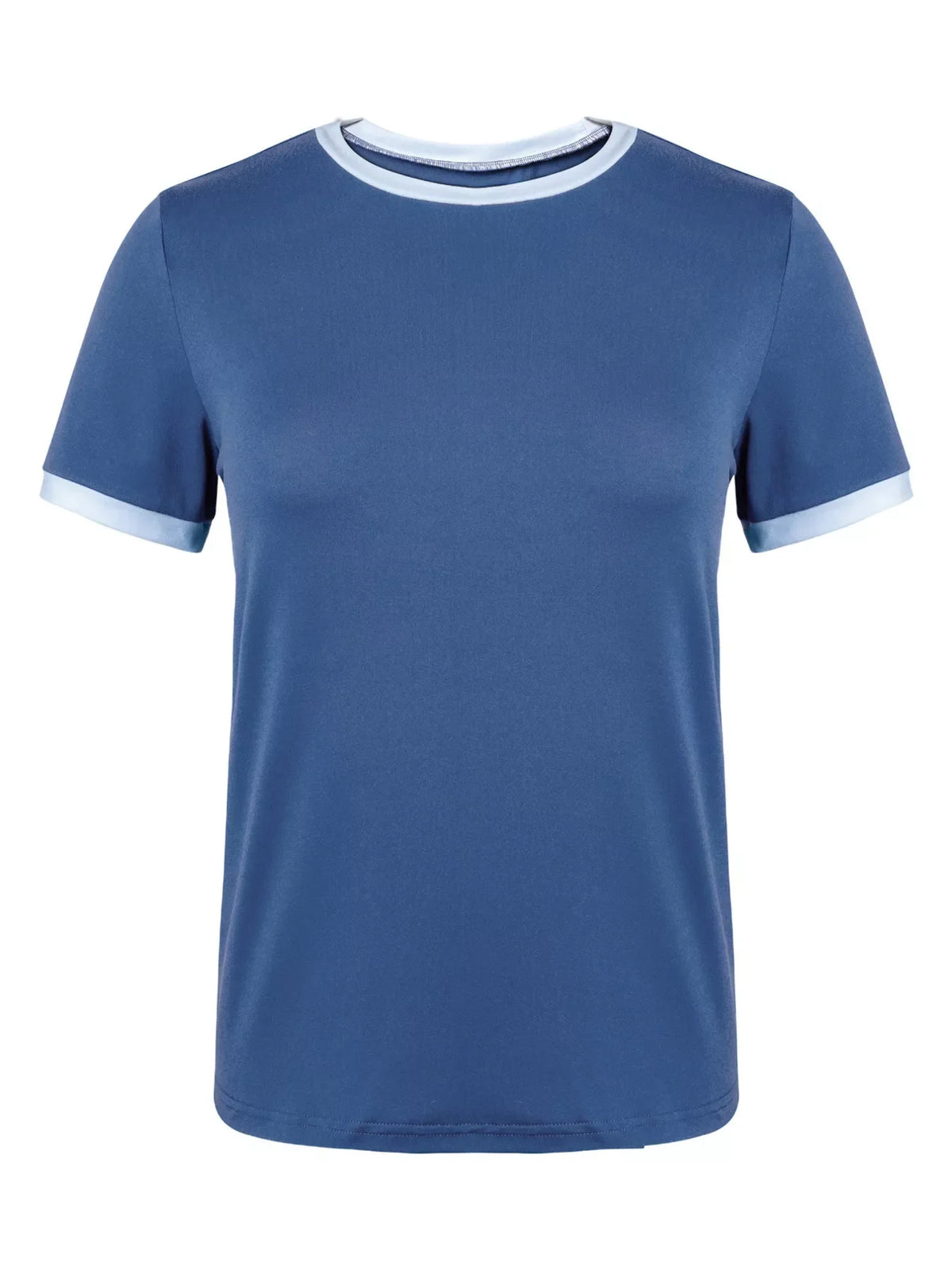 Casual Contrast Trim Short Sleeve T-Shirt
