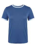 Casual Contrast Trim Short Sleeve T-Shirt