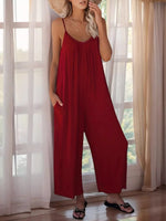 Scoop Neck Spaghetti Strap Jumpsuit