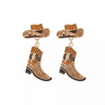 Cowboy Hat and Boot Dangle Earrings