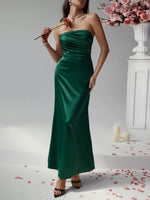 Devine Ruched Tube Maxi Dress - Ladyez