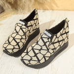 Round Toe Platform Slip-Ons