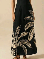 Printed Sleeveless Maxi Dress - Ladyez