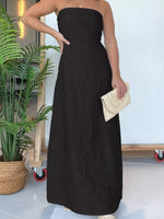 Full Size Strapless Casual Maxi Dress Plus Size