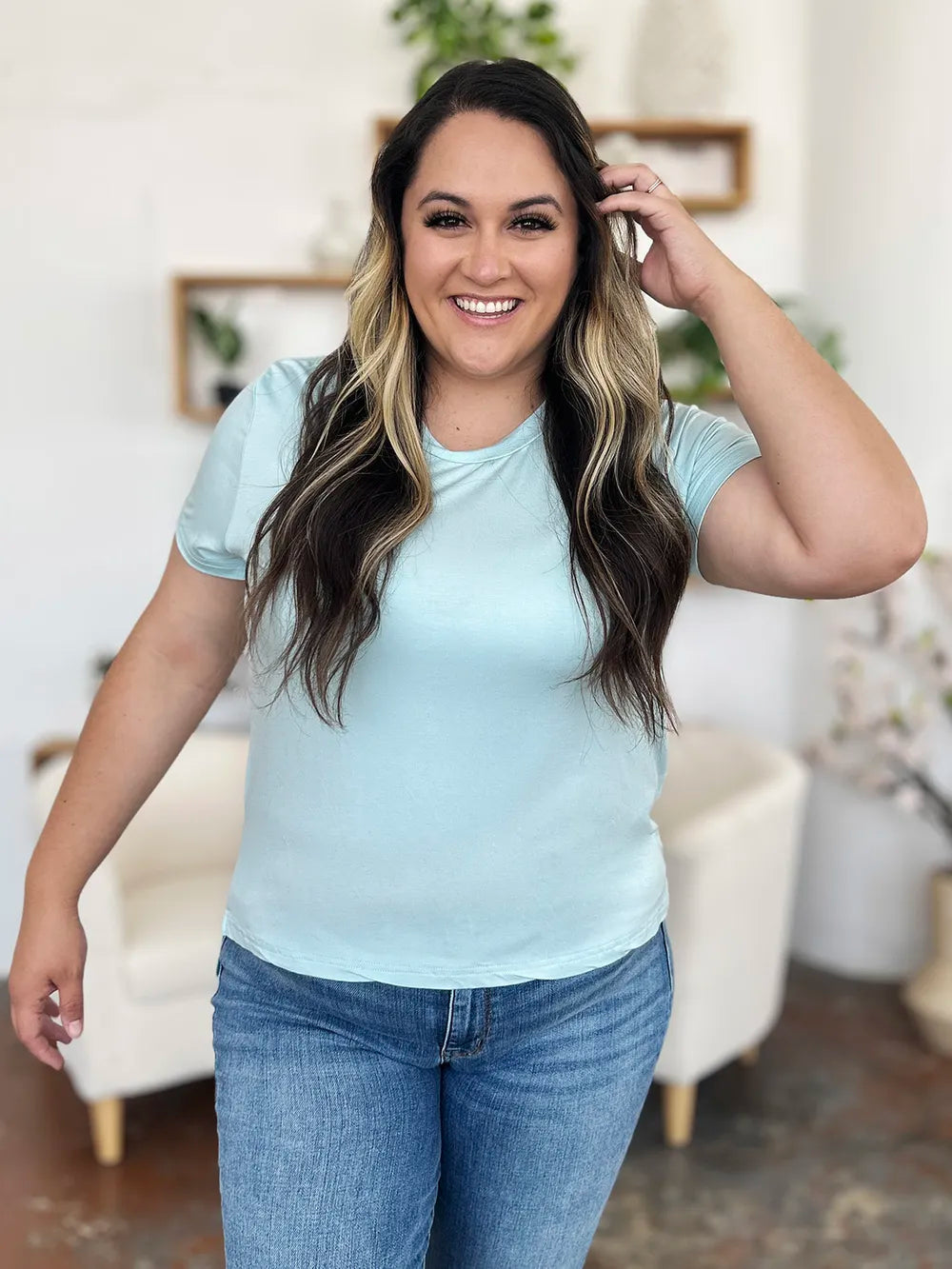 Basic Bae Bamboo Full SizeRound Neck Short Sleeve T-Shirt Plus Size
