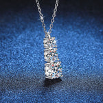 1.8 Carat Moissanite 925 Sterling Silver Pendant Necklace