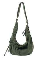 Corduroy Drawstring Crossbody Bag