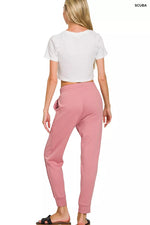 Zenana Scuba Half Zip Pullover and Jogger Set