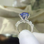 5 Carat Moissanite 6-Prong 925 Sterling Silver Ring