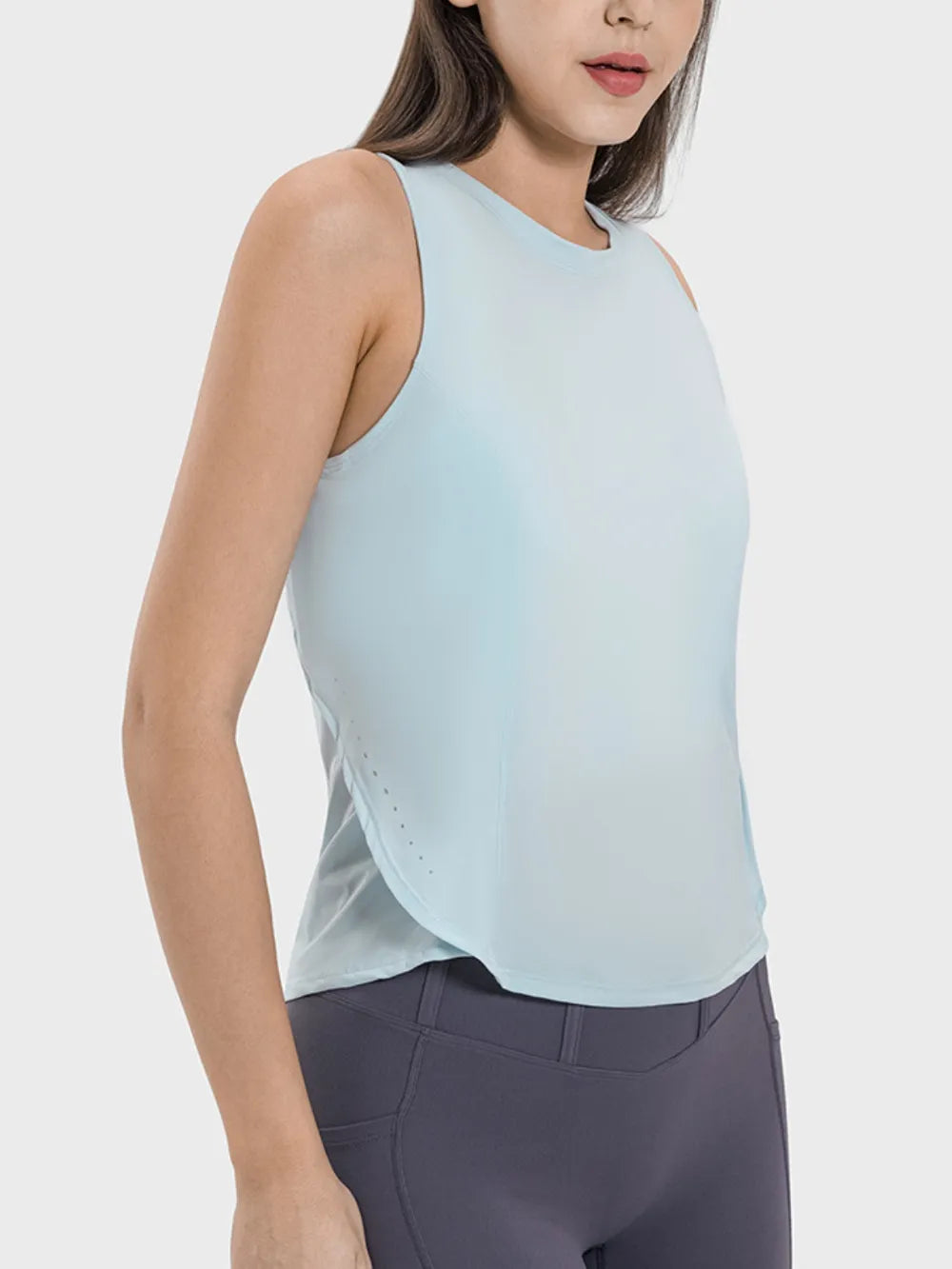 Millennia Round Neck Active Tank - Ladyez