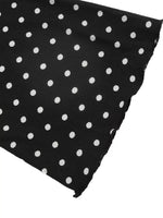 Polka Dot Lace Trimmed V-Neck Mini Dress