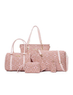 6-Piece Geometric Pattern Bag Set - Ladyez