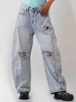 Distressed Wide Leg Jeans