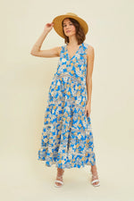 HEYSON Full Size Printed Crochet Trim Maxi Dress - Ladyez
