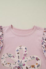 Floral Patchwork Bell Sleeve Blouse