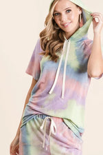 BiBi Tie Dye French Terry Hoodie Top and Bottom Set