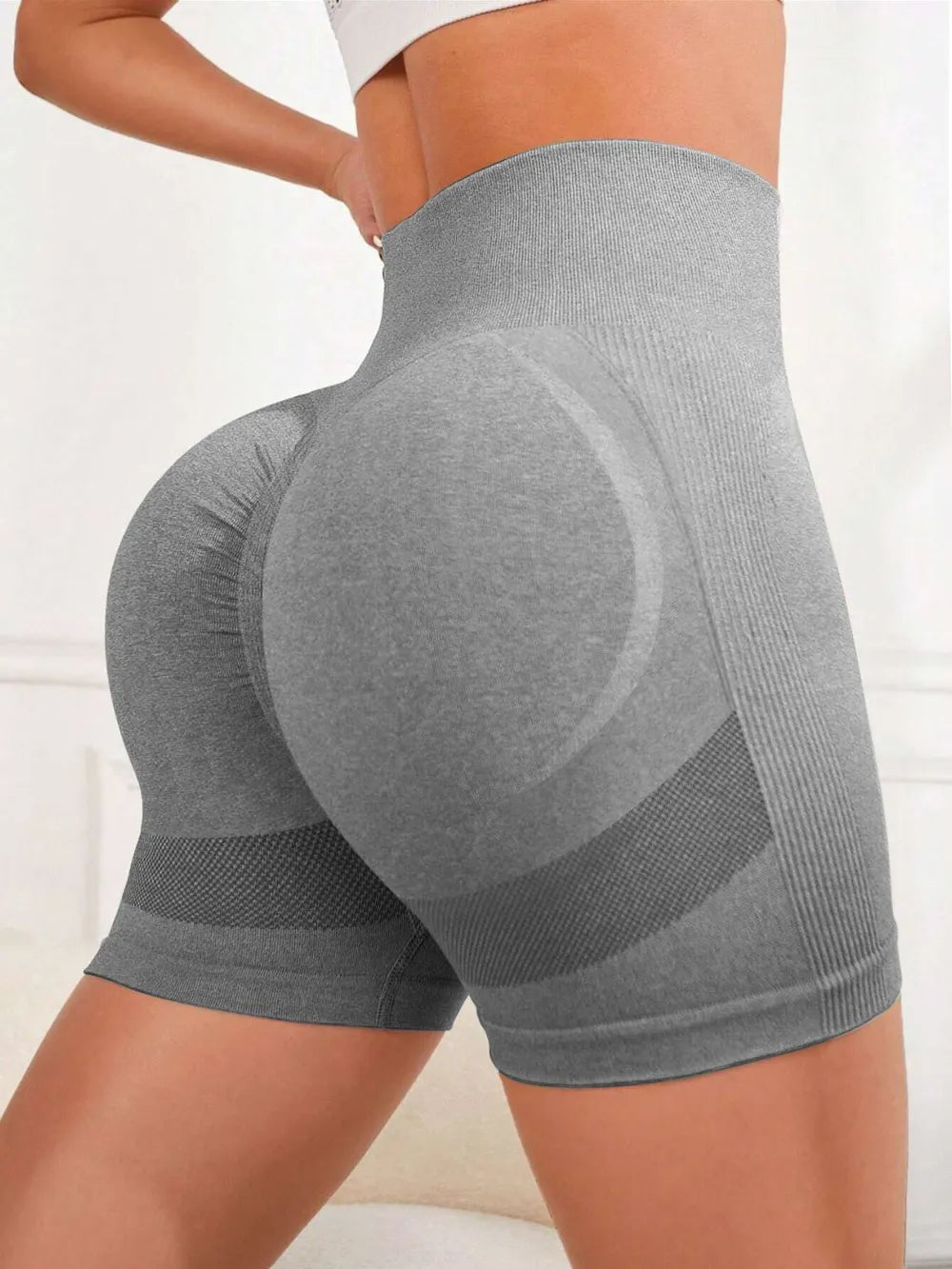 High Waist Active Shorts - Ladyez