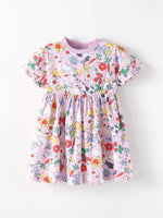 Children's Printed Round Neck Dress