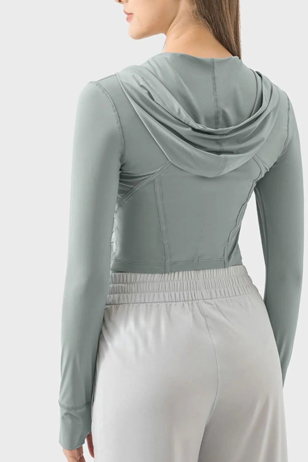 Millennia Zip Up Hooded Long Sleeve Active Outerwear - Ladyez