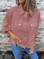 Snap-Down Utility Shacket with Chest Pockets