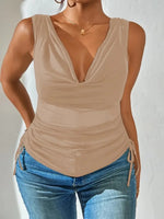 Side Drawstring Ruched Tank