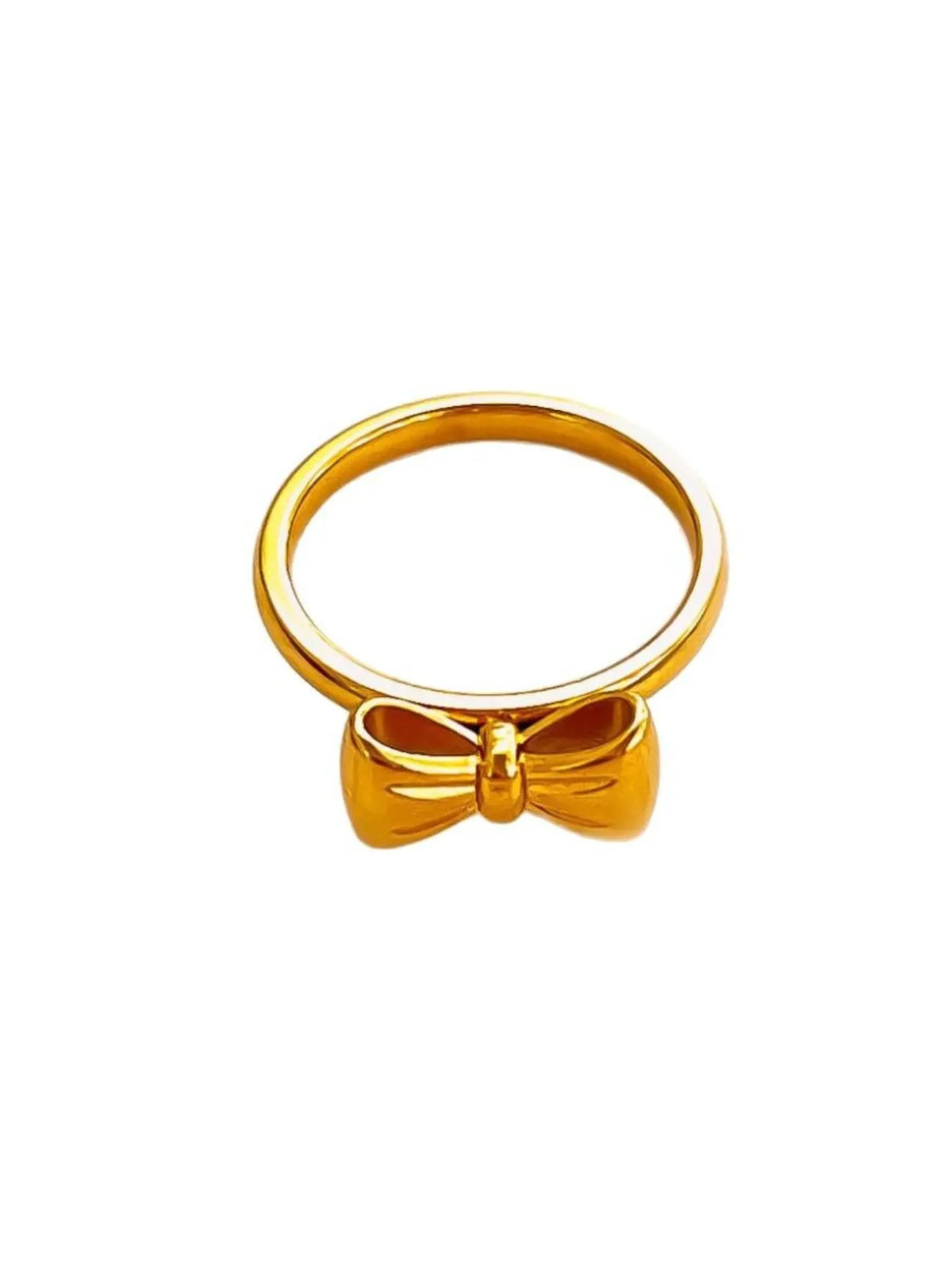 18K Gold-Plated Bow Knot Ring - Ladyez