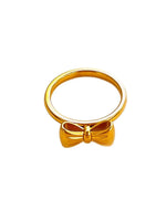 18K Gold-Plated Bow Knot Ring - Ladyez