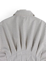 Striped Cinched Waist Shirt