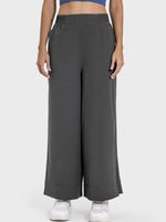 Millennia Slit Wide Leg Active Pants - Ladyez