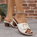Open Toe Block Heels Sandals