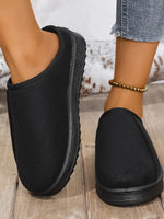 Round Toe Platform Slippers - Ladyez
