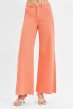 RISEN Full Size Tummy Control High Rise Wide Leg Palazzo Jeans Plus Size - Ladyez