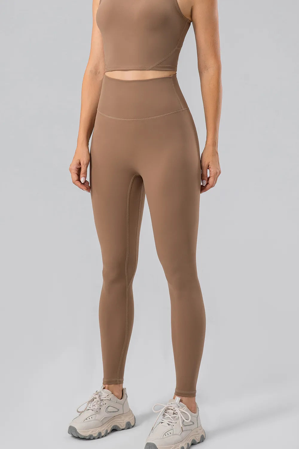 High Waist Wide Waistband Active Leggings - Ladyez