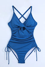 Cutout V-Neck Spaghetti Strap One-Piece Swimwear - Ladyez