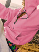 Half-Zip Dropped Shoulder Hoodie