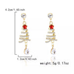 18K Gold-Plated Christmas Tree Earrings