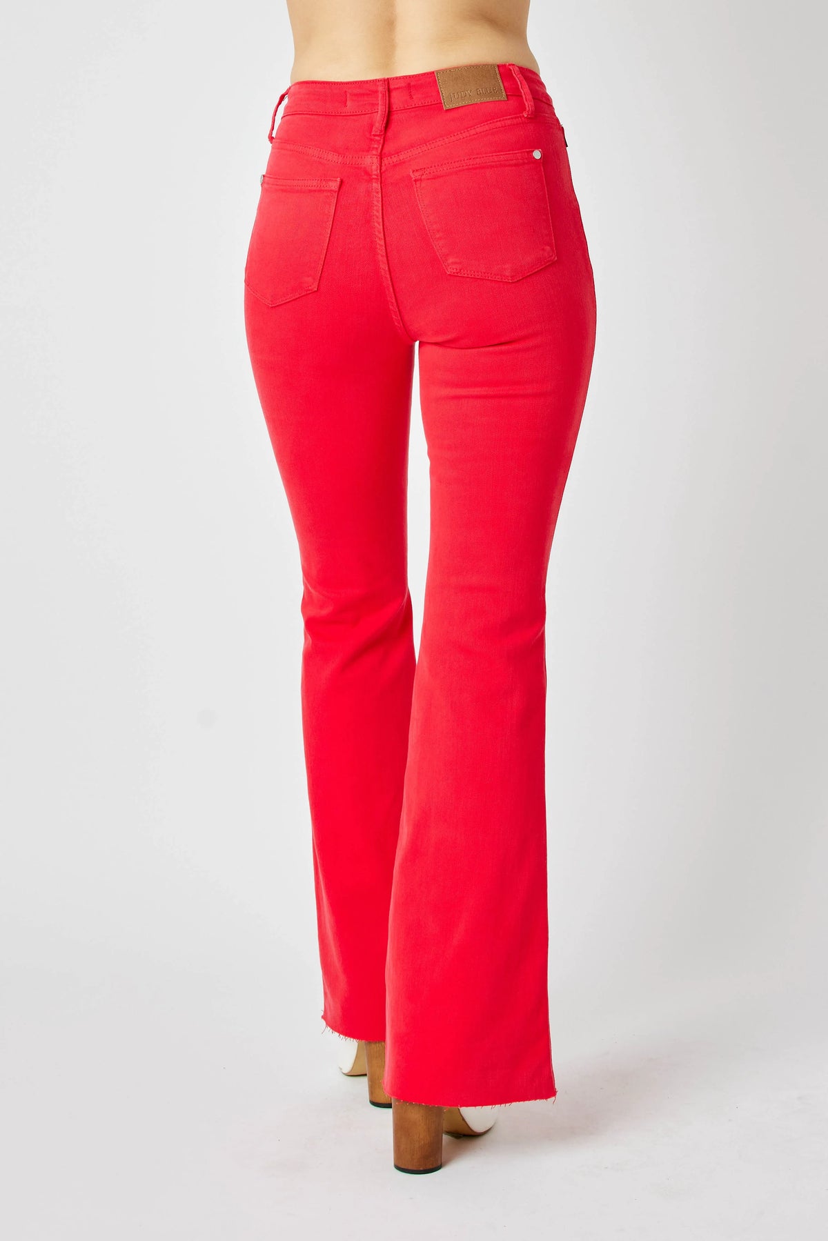 Judy Blue Full Size Hw Tummy Control Garment Dyed Flare Jeans Plus Size - Ladyez