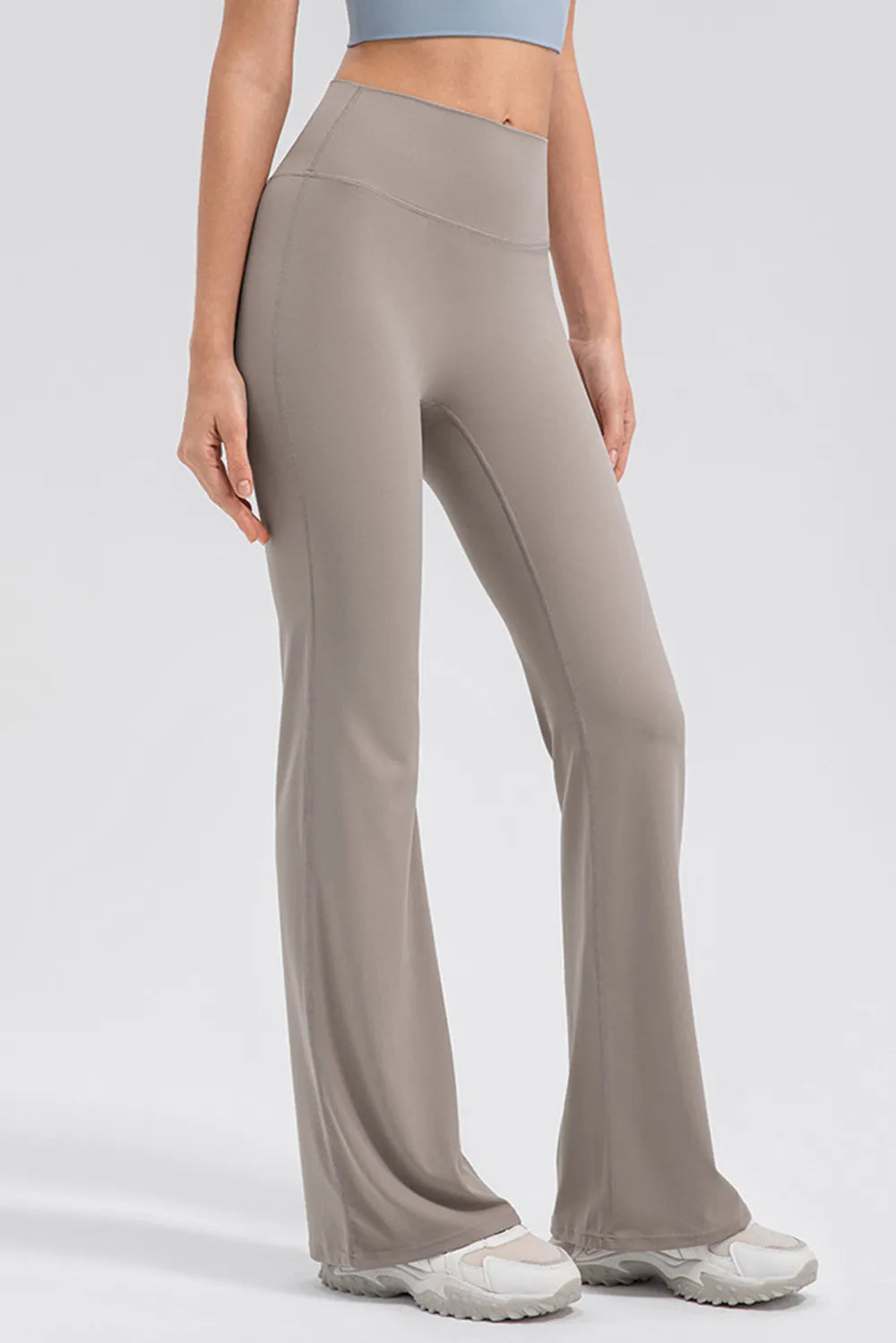 High Waist Straight Active Pants - Ladyez