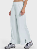 Millennia Slit Wide Leg Active Pants - Ladyez
