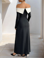 Side Slit Off-Shoulder Maxi Dress - Ladyez