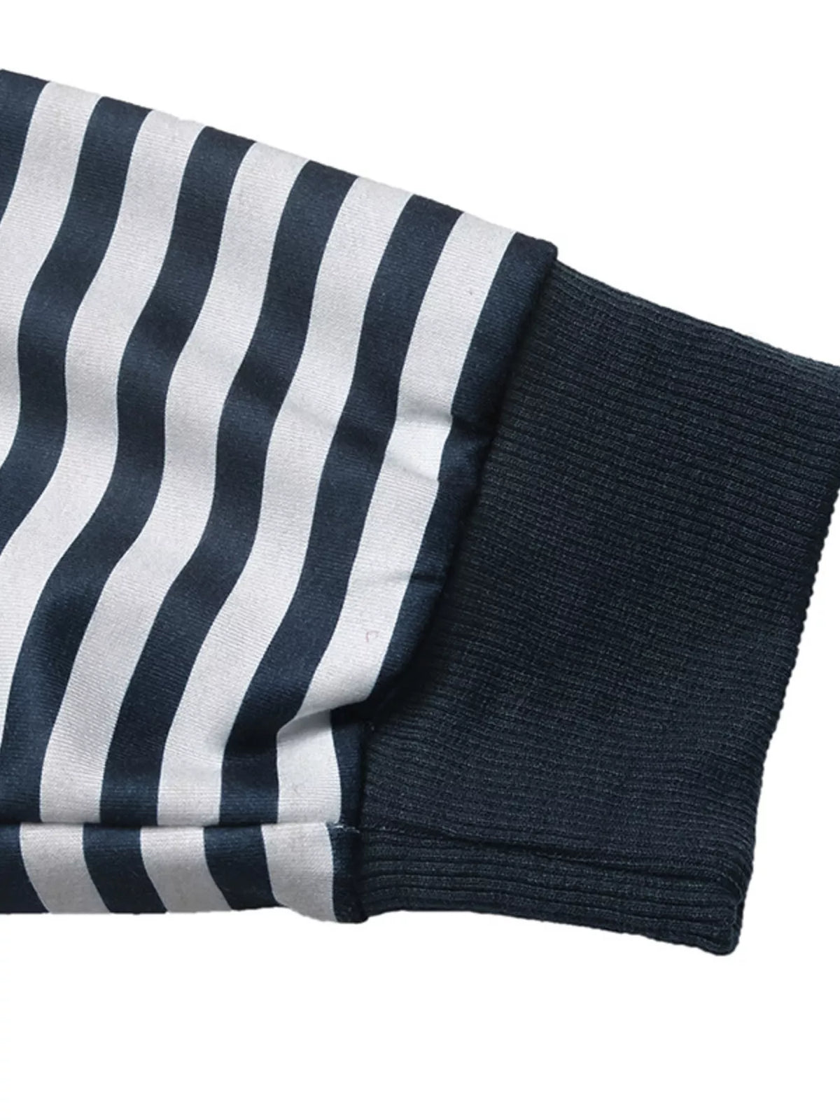 Striped Off-Shoulder Ribbon Accent Sweatshirt