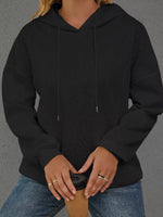 Full Size Embossed Lettering Casual Hoodie Plus Size